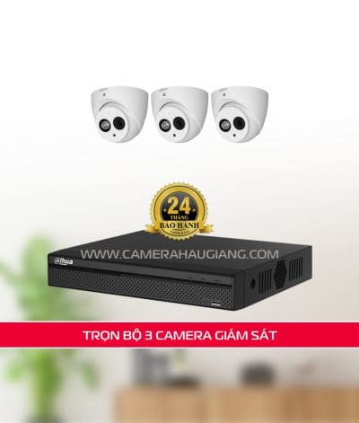Trọn Bộ 3 Camera Thu Âm Dahua 2.0MP Full HD