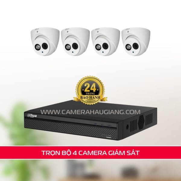 Trọn Bộ 4 Camera Thu Âm Dahua 2.0MP Full HD